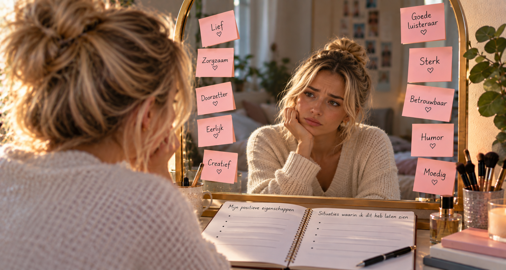 Waarom zie ik mijn positieve eigenschappen niet – vrouw die moeite heeft haar eigen kwaliteiten te herkennen