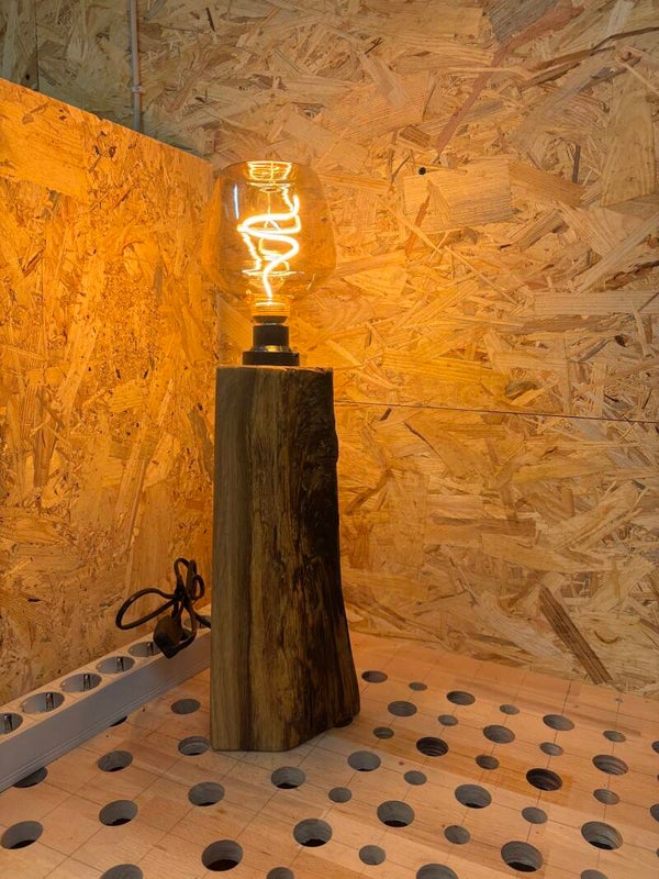 Holzlampe Eiche Retro LED