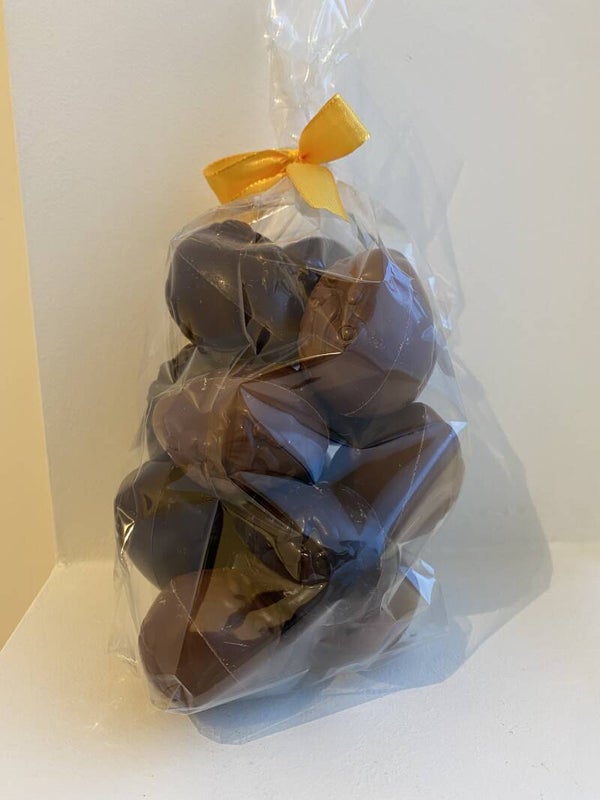 sachet de 12 oeufs mélange chocolat au lait (6)- chocolat fondant (6)