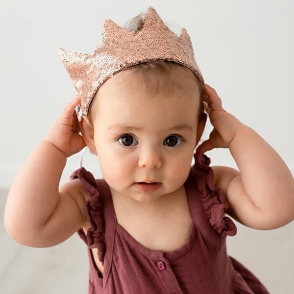 Sequin Crown - Rose Gold