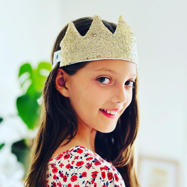 Sequin Crown - Gold