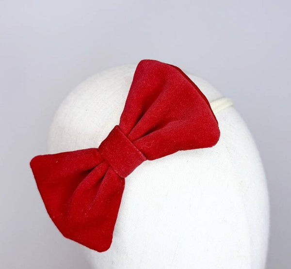 Red Velvet Bow Headband