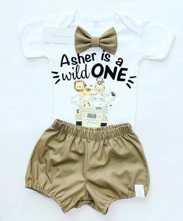 Wild One Boy Birthday Outfit