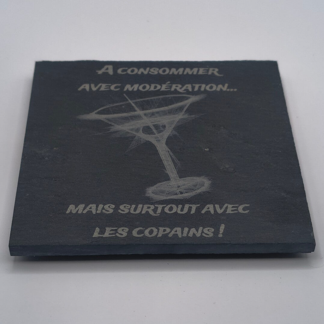 Sous-verre en ardoise