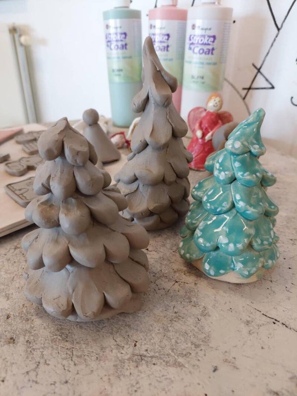 Maak je eigen kerstboom of gnome in klei 🎅 2 delen