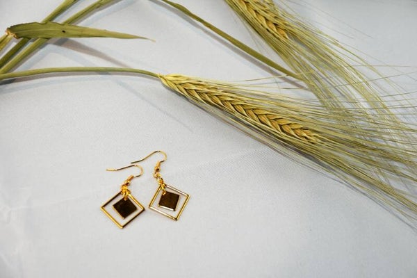 OORBELLEN GOLD - VIERKANT - BJ#35