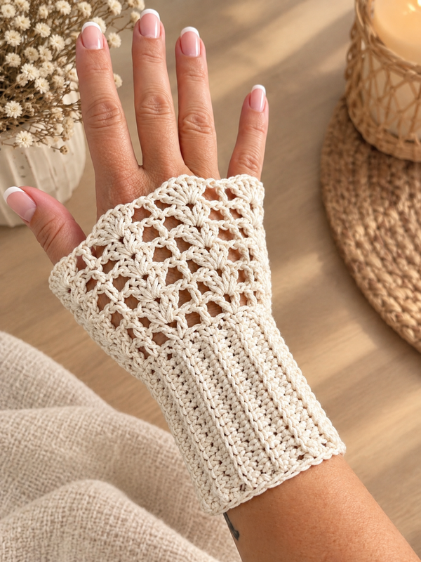 Manchettes Écru Modèle « Boho Sienna »