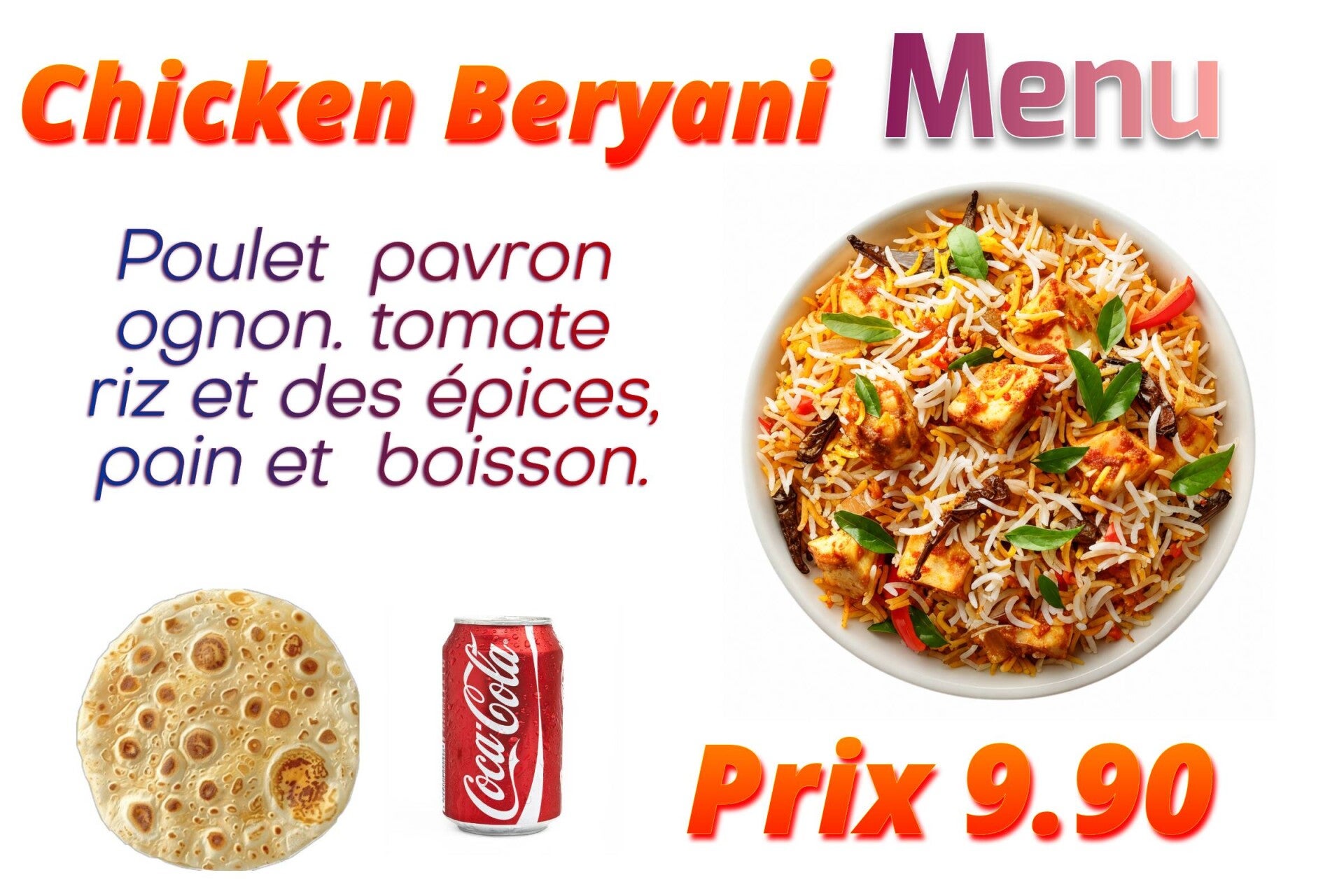 Menu chicken Beryani
