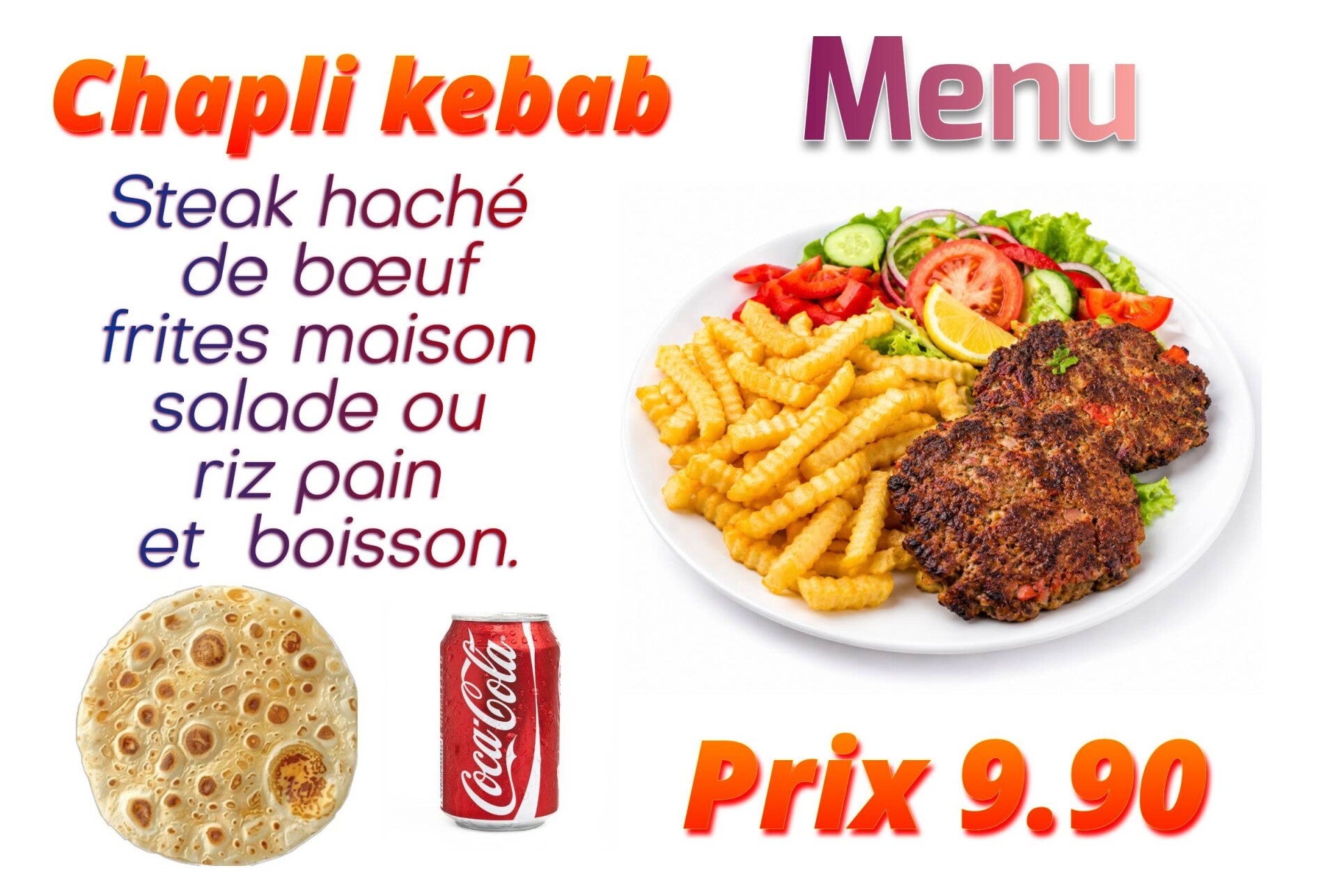 Menu chaplii kebab