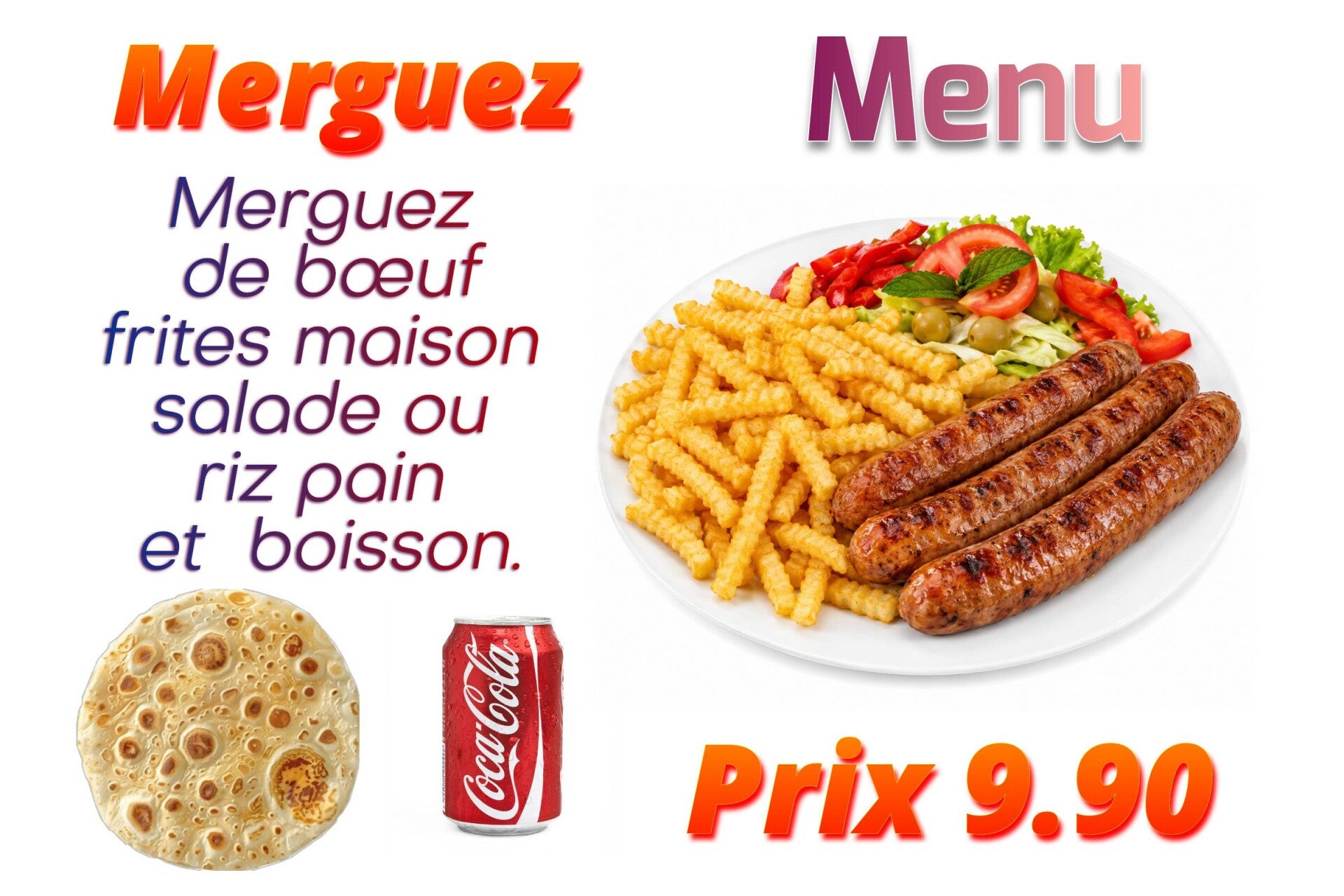 Menu merguez