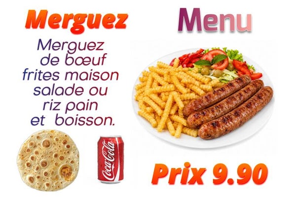 Menu merguez
