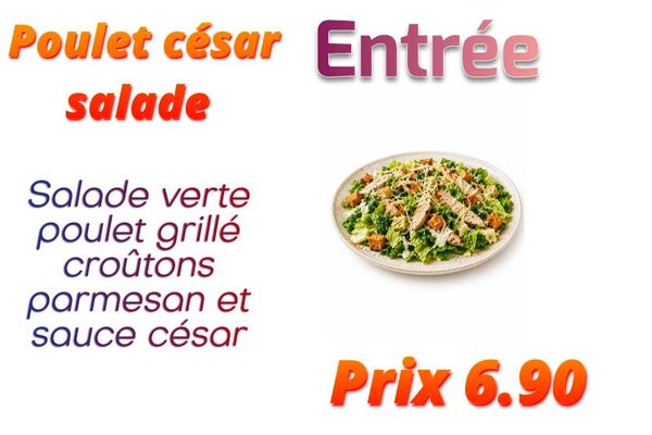 Poulet césar salade