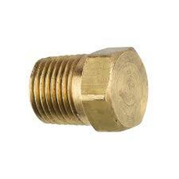 BRASS MPT PLUG HEX HEAD