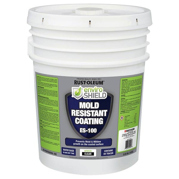 Enviroshield, Mold-Resistant Coating, Clear, 5 Gallons