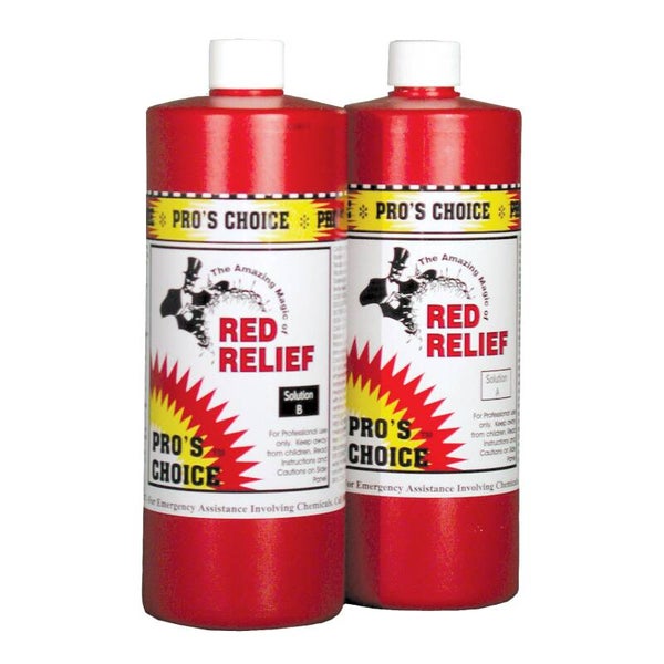 Pro's Choice, Stain Remover, Red Relief Parts A & B, (2) Pint Bottles