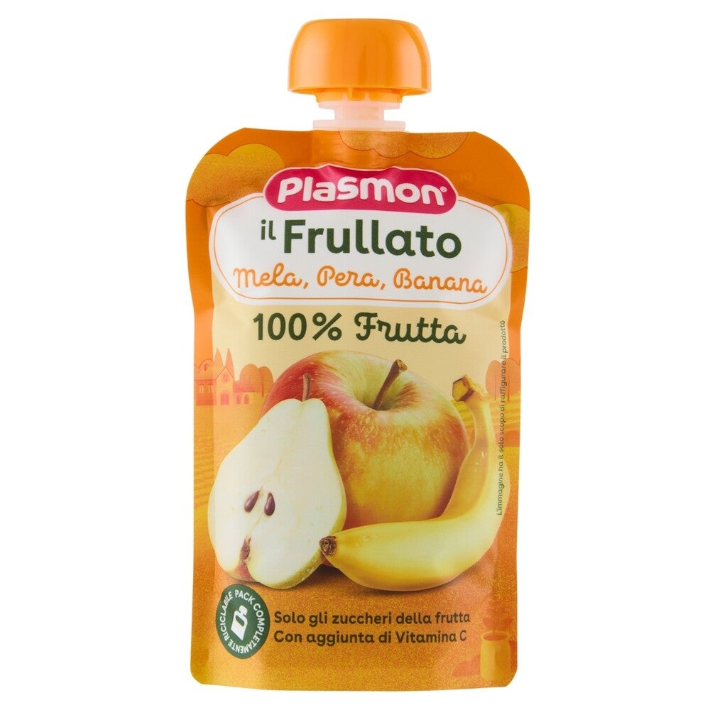 Plasmon 100% Fruit – Apple, Pear, and Banana (100g)