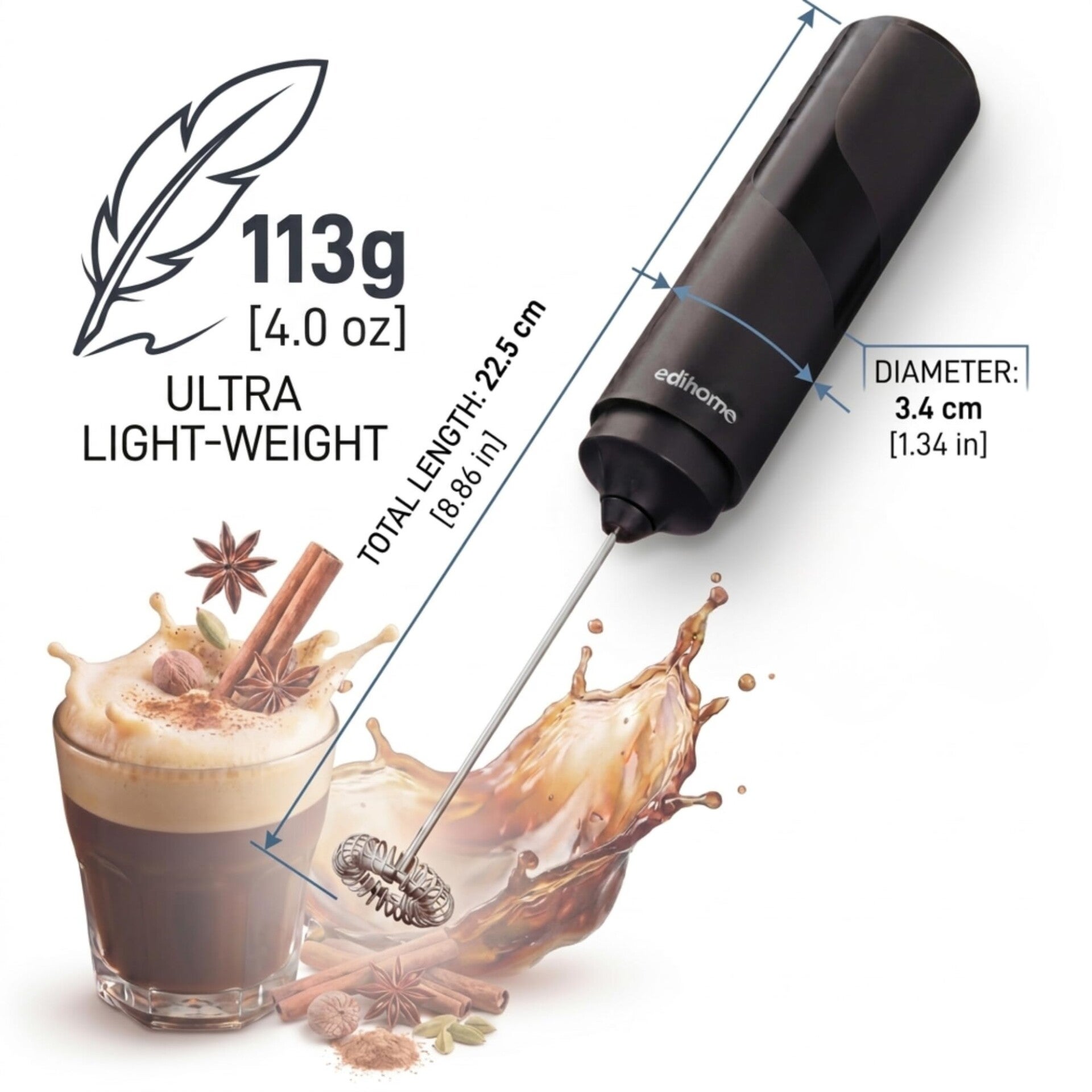 Edihome Electric Milk Frother