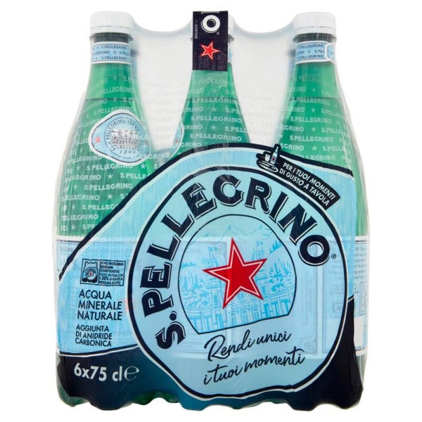 San Pellegrino Sparkling Natural Mineral Water (6x750ml)
