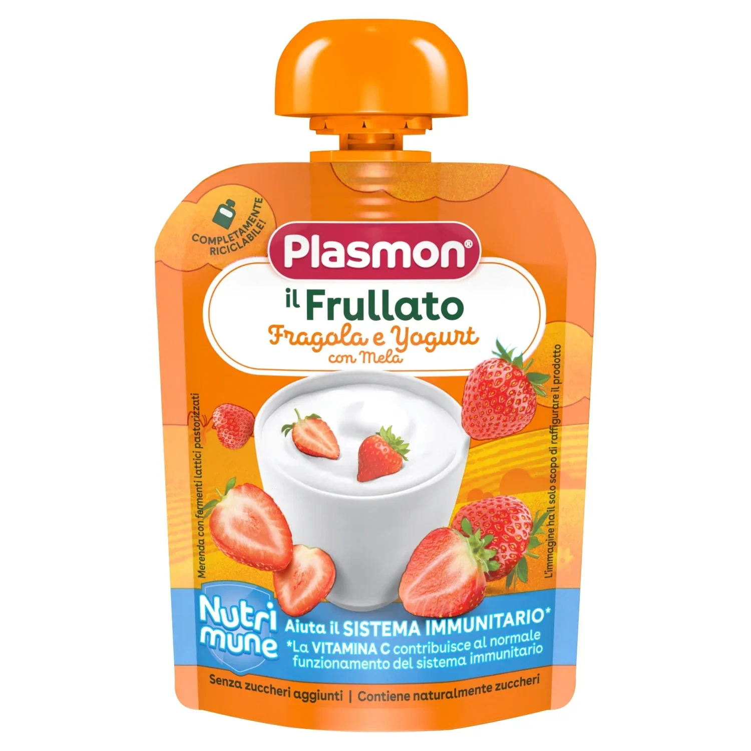 Plasmon Strawberry, Yogurt, and Apple Smoothie (85g)