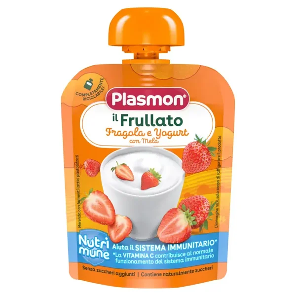 Plasmon Strawberry, Yogurt, and Apple Smoothie (85g)
