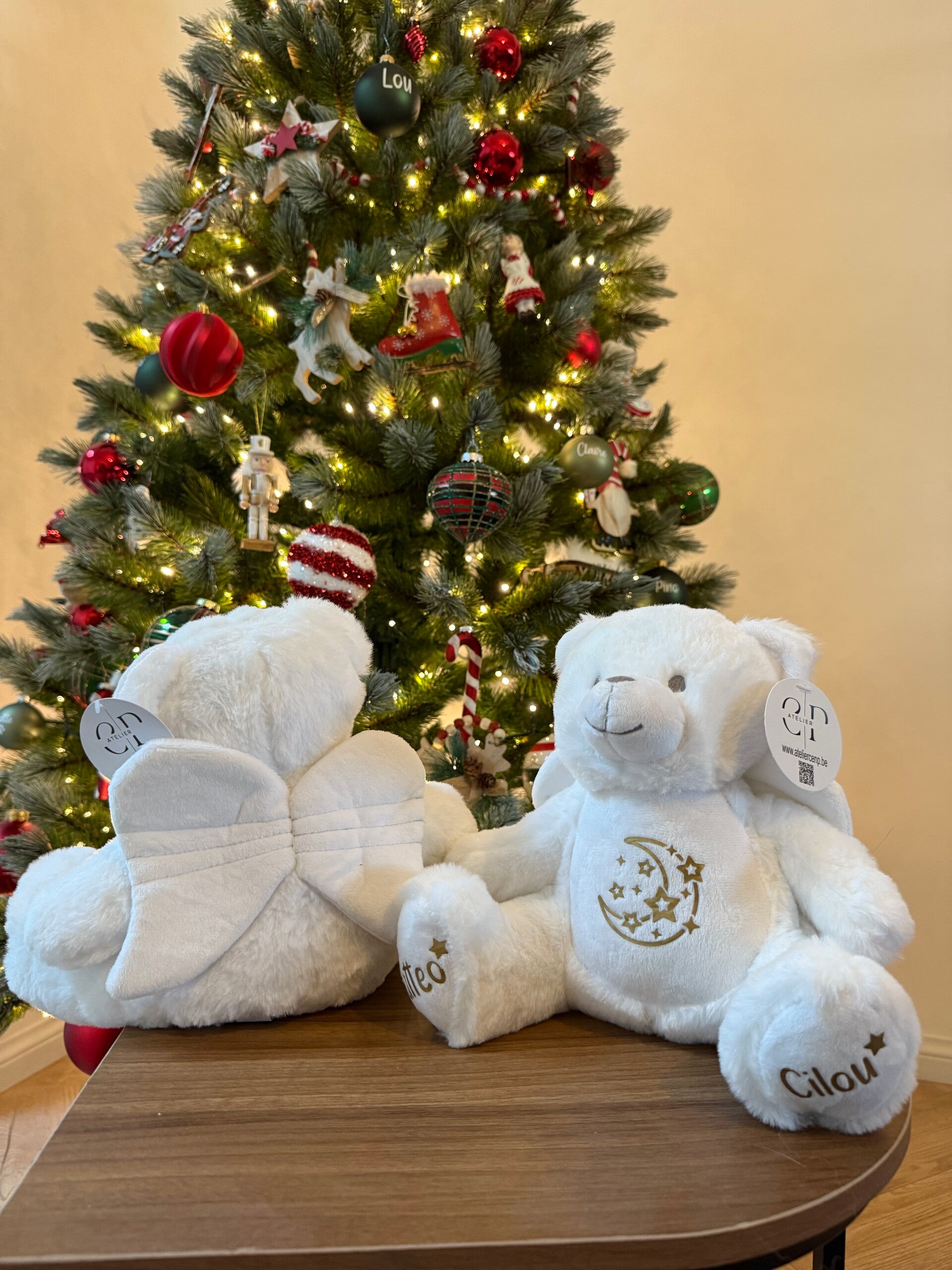 Troostcadeau – Witte Beer met Vleugeltjes (personaliseerbaar) 🤍🪽