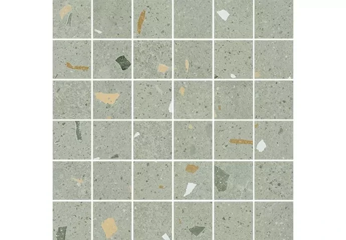 Mat groene terrazzo tegel - Tegeldepot