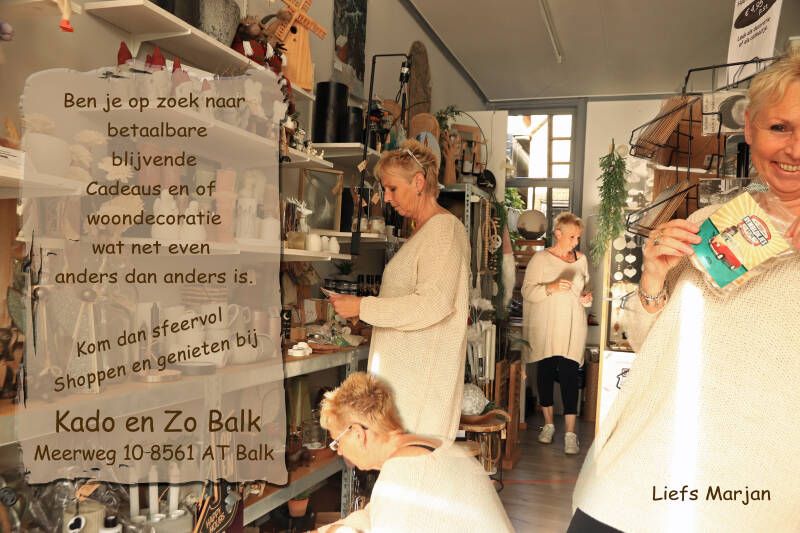 Cadeaus en woondecoratie Kado en Zo Balk 