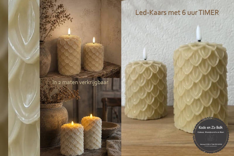 Ledkaars met bladmotief Kado en Zo Balk