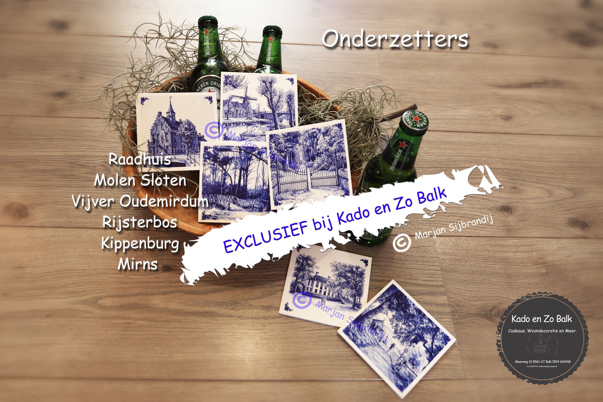 Onderzetters Gaasterláns blau  - Kado en Zo Balk