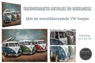 Metalen bord busjes Kado en Zo Balk