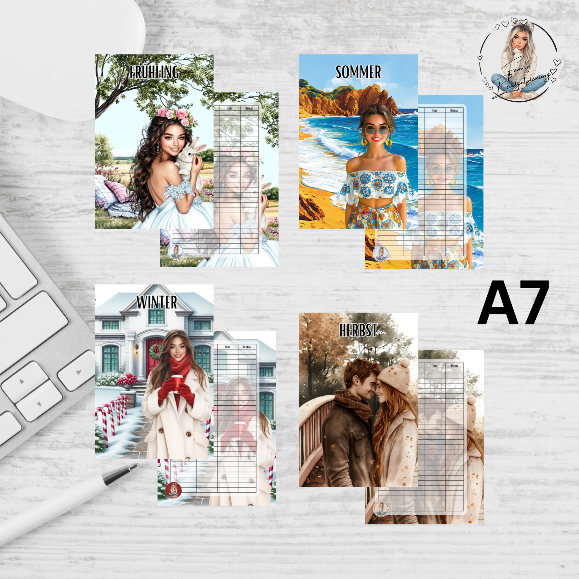 A7 Jahreszeiten Deckblätter