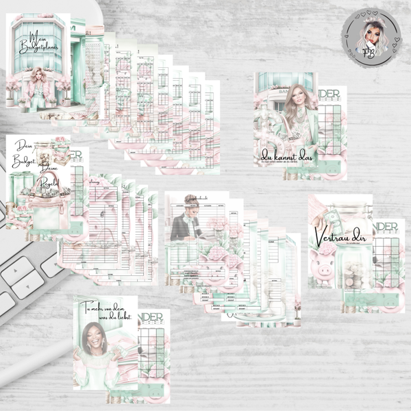 A5 Budgetplaner für 4 Monate / Pastell /  MATT FOLIERT