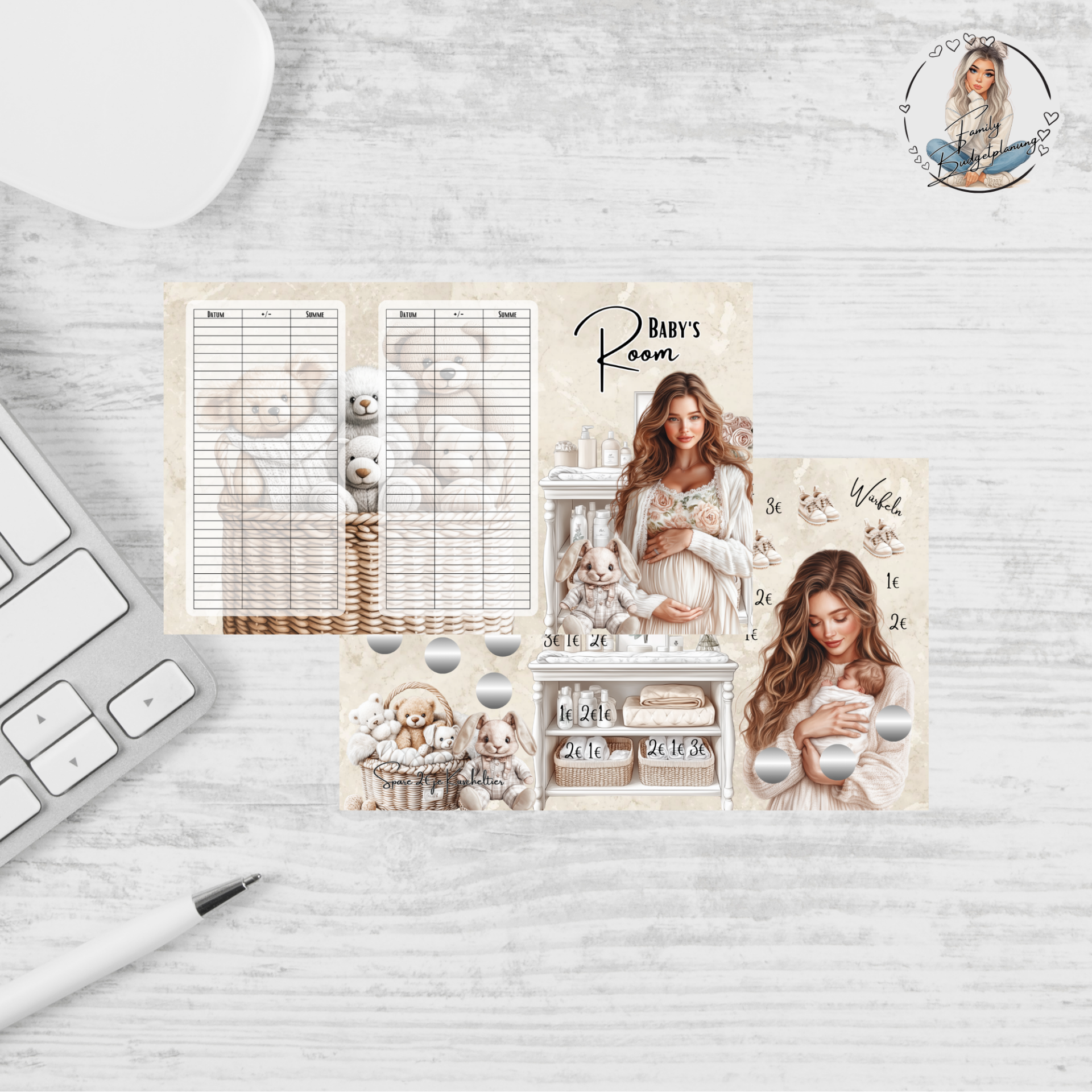 3er Klappakrte Baby´s Room / Matt foliert