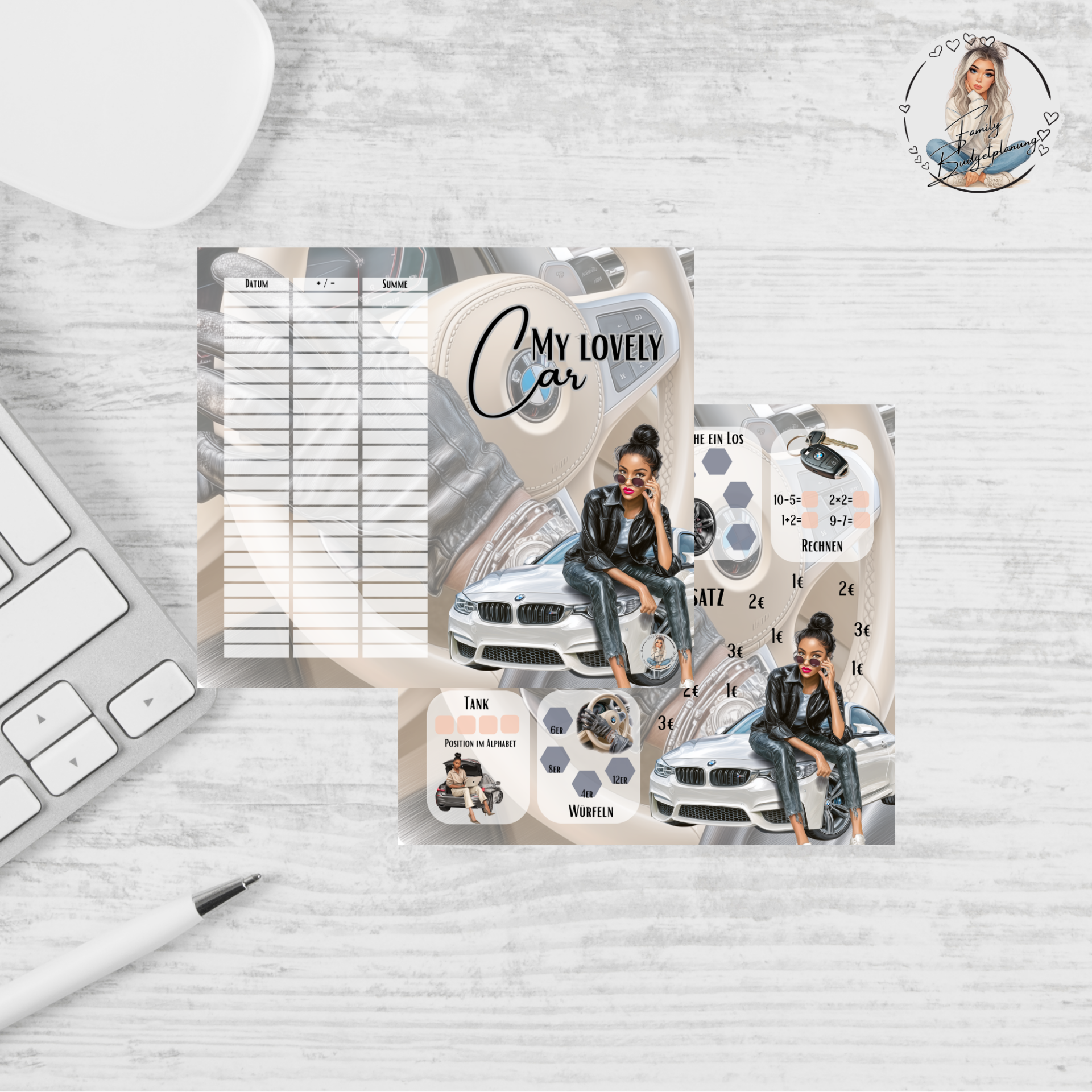 2er Klappkarte My Lovely Car / Matt foliert