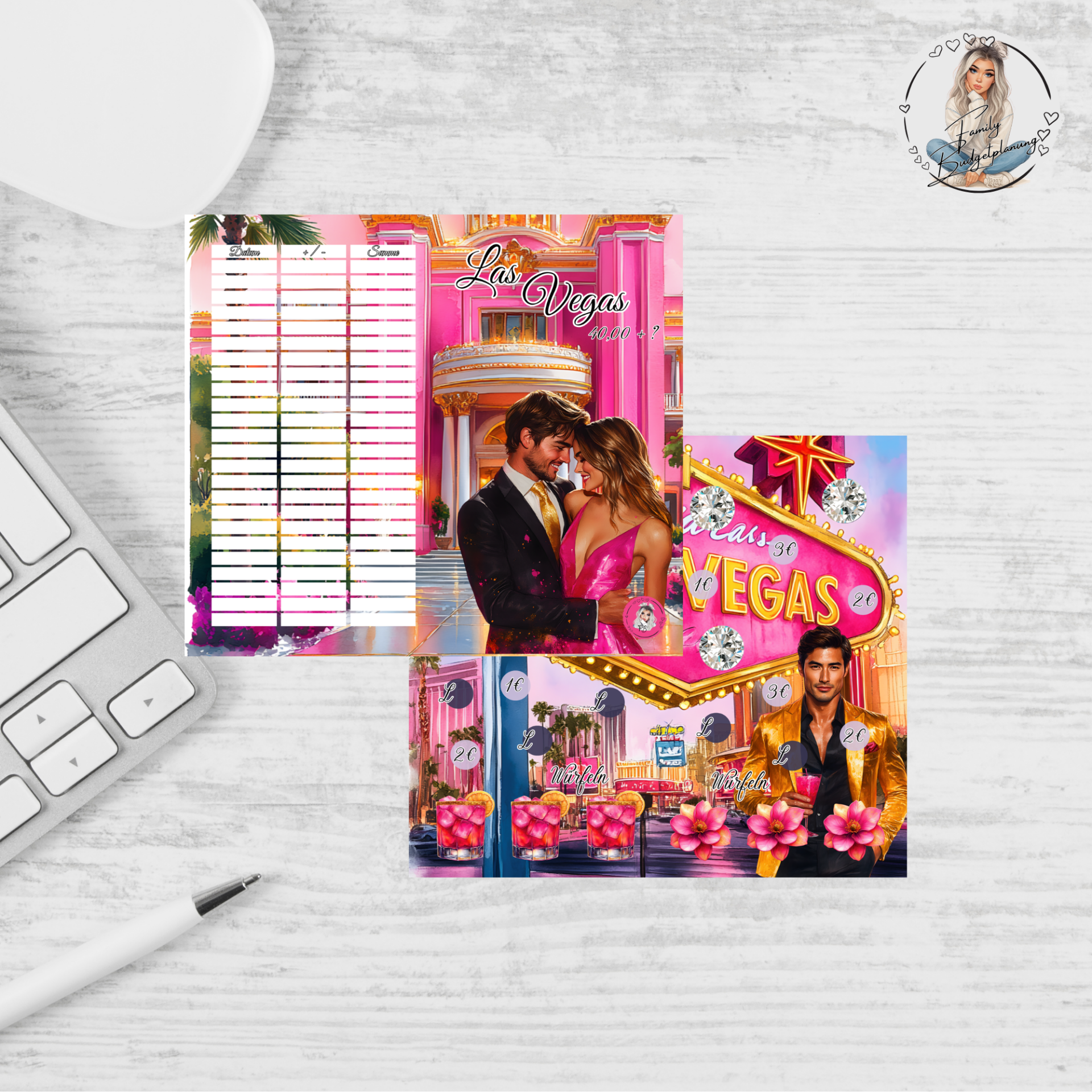 2er Klappkarte Las Vegas