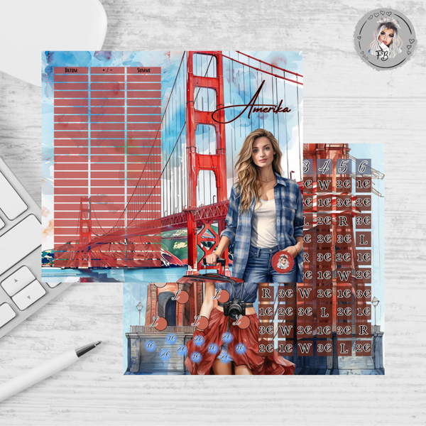 2er Klappkarte Amerika