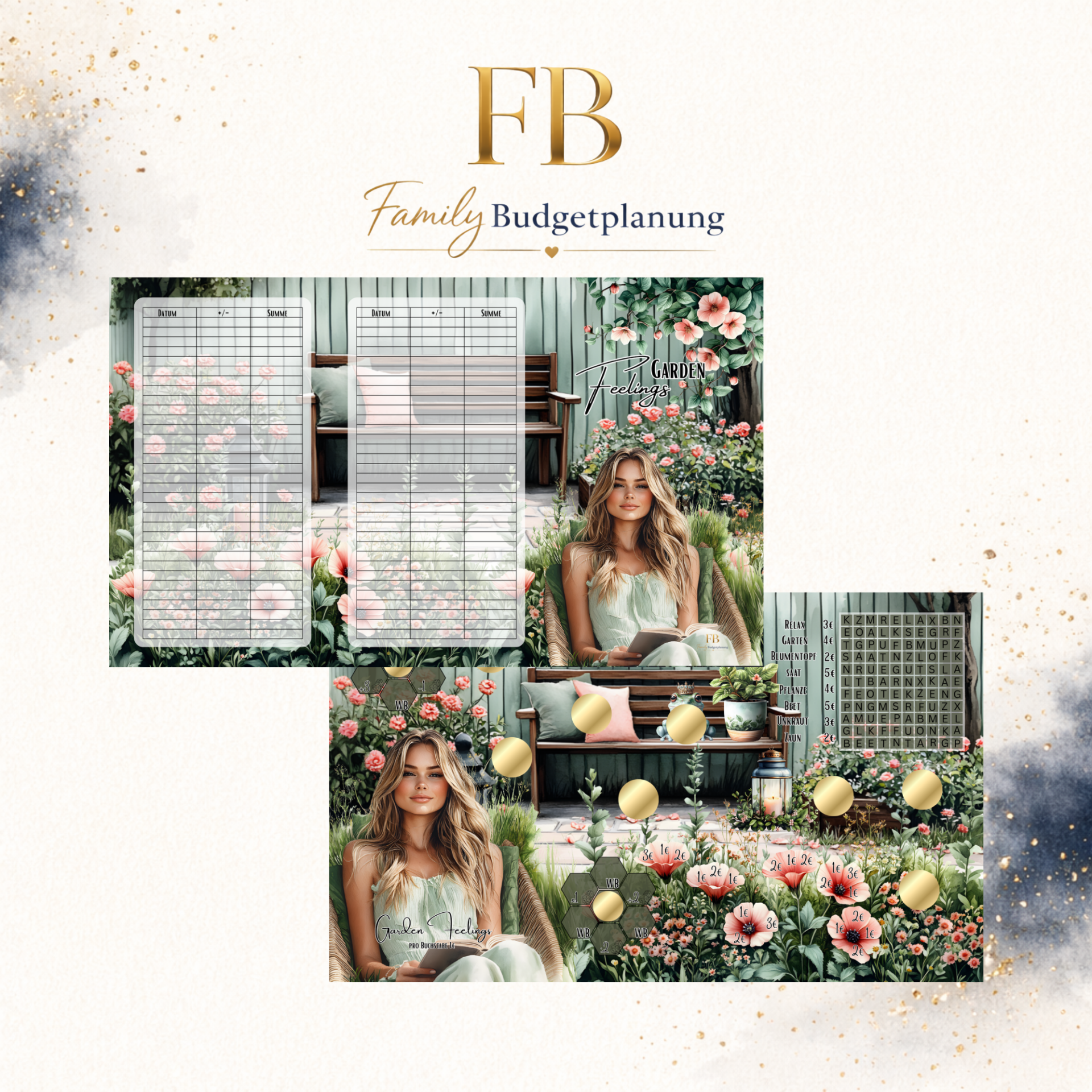 3er Klappkarte Garden Feelings / Matt foliert