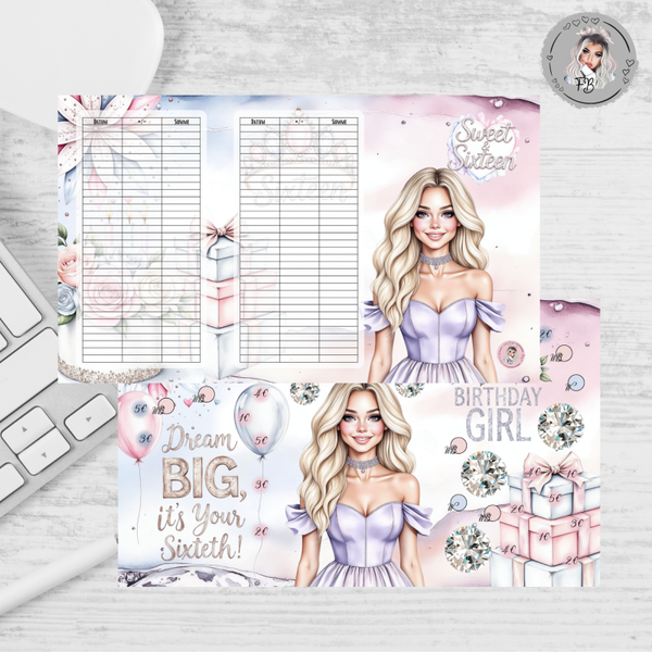 3er Klappkarte Sweet & Sixteen