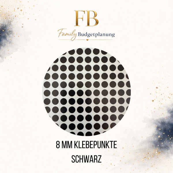 Klebepunkte für Sparchallenges / Schwarz