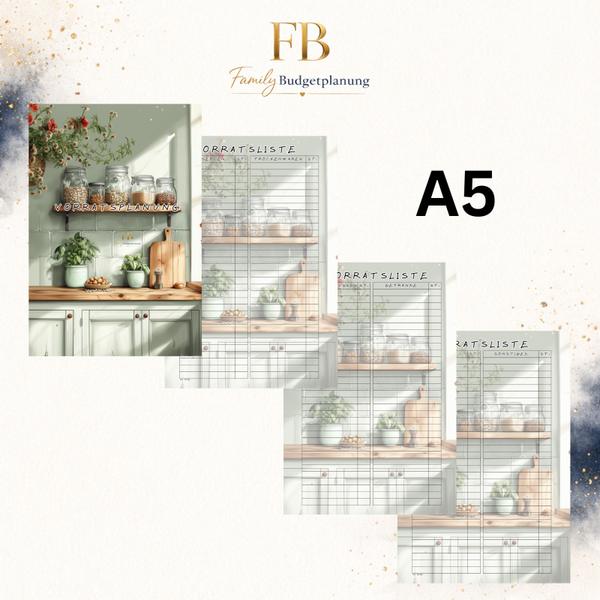 A5 Vorratsplanung Deckblatt & Listen