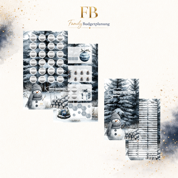 Einheftchalllenge Adventskalender Sparer / matt foliert