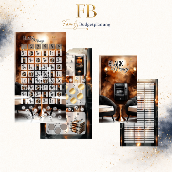 Einheftchallenge & Dashboard Black Money / Matt foliert