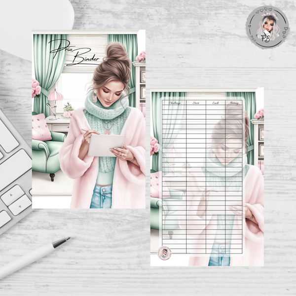 A6 Deckblatt - Prio Binder Pastell Girl / matt foliert