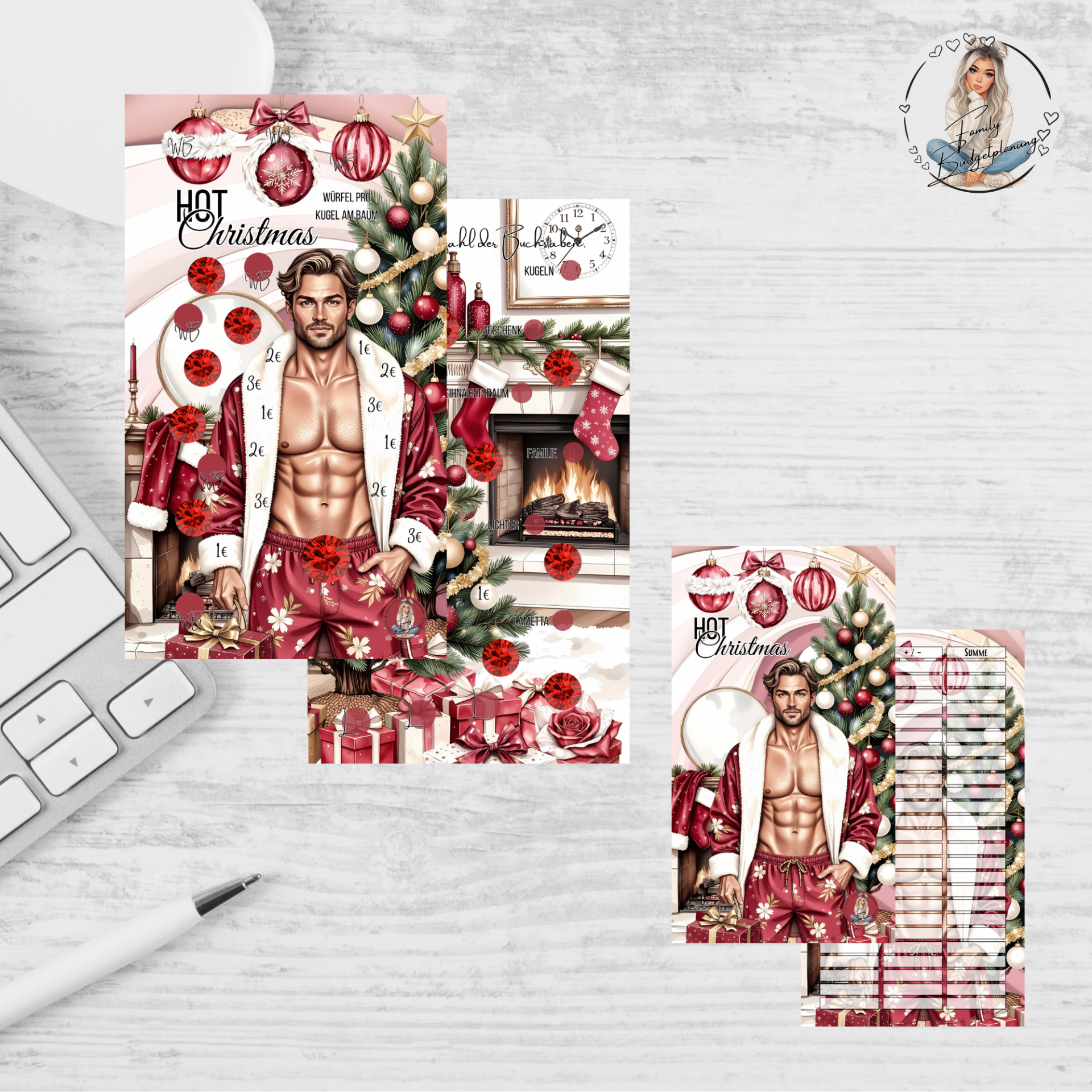 Hot Christmas / Einheftchallenge / Matt foliert