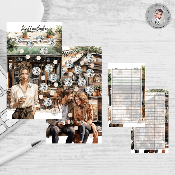 Kaffeeliebe & Kaffee to Go / glänzend foliert