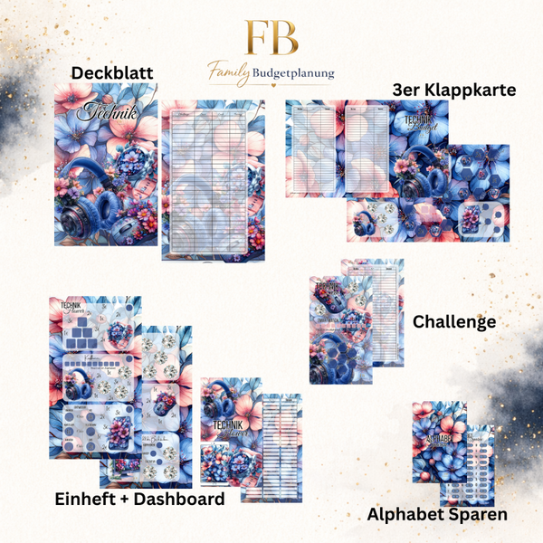 Bundle Technik Flower / matt foliert