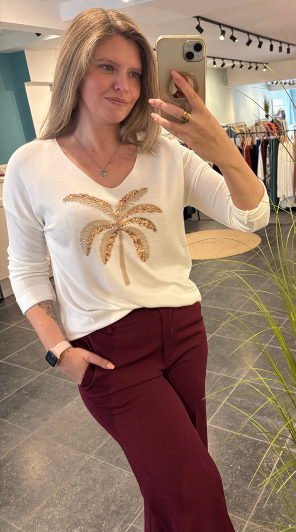 SUNNY Palm knit ecru