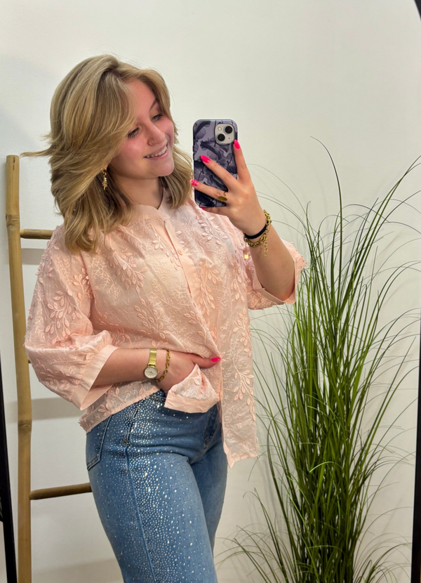 VINTAGE Rose Cotton blouse