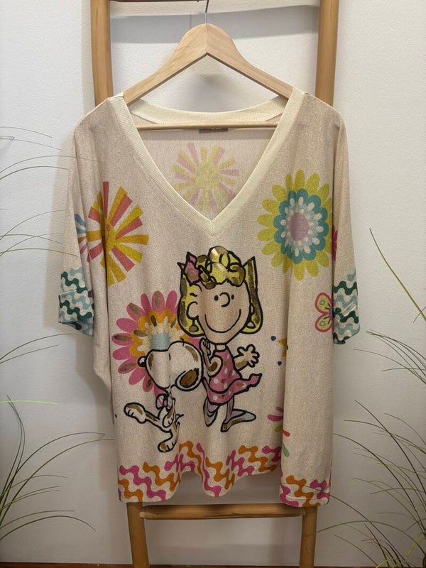 WISHES shiny Snoopy T-shirt