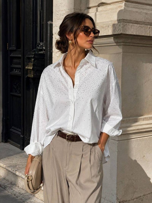 EMMA hemd strass wit